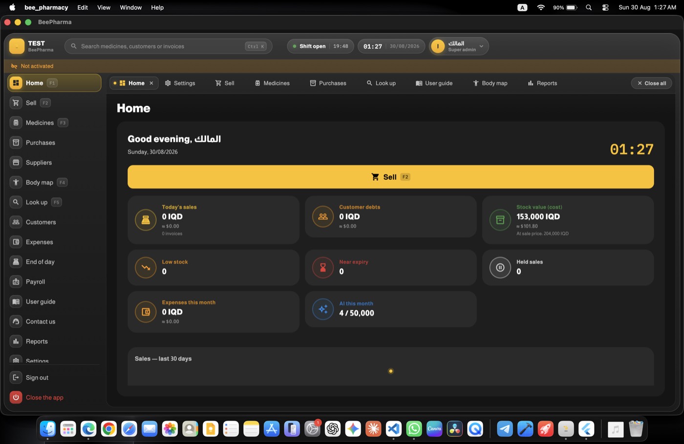 Bee Pharmacy — Dashboard